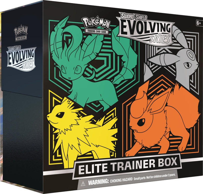 Pokemon Sword & Shield 7 Evolving Skies Elite Trainer Box (Umbreon Flareon Jolteon og Leafeon)