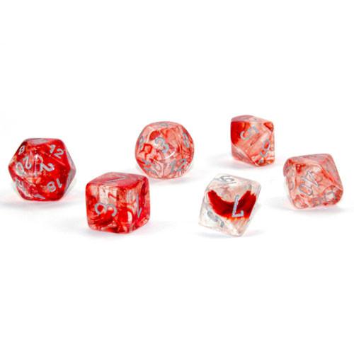 Nebula – Polyhedral Red/Silver 7-Die Set