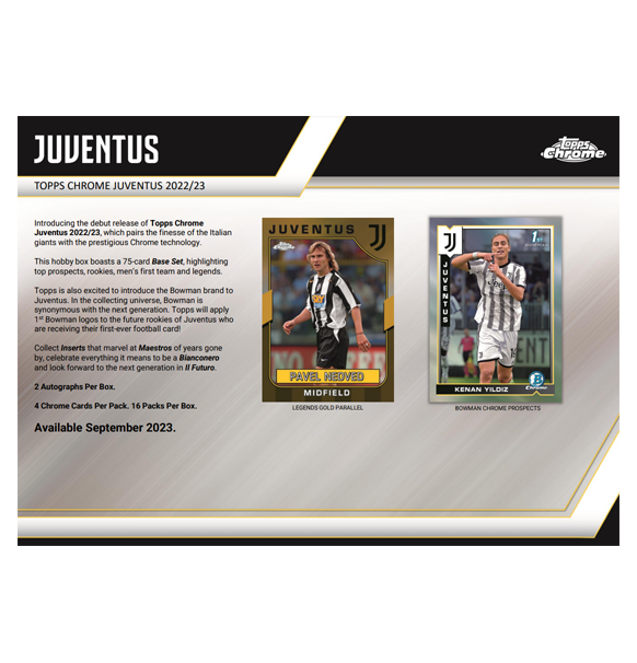 Fodboldkort - Topps Juventus Chrome 2022/23 - Hobby Box