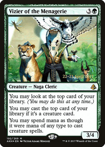 Vizier of the Menagerie (Prerelease Promo) [Amonkhet Prerelease Promos]
