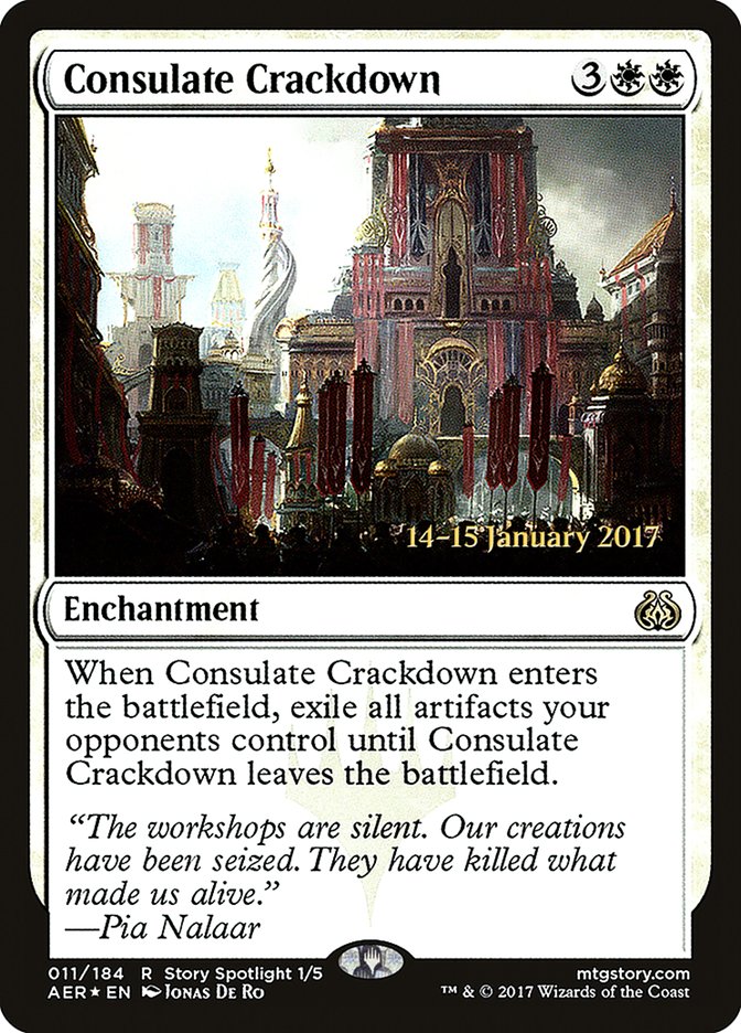 Consulate Crackdown (Prerelease Promo) [Aether Revolt Prerelease Promos]