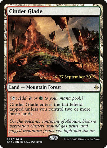 Cinder Glade (Prerelease Promo) [Battle for Zendikar Prerelease Promos]