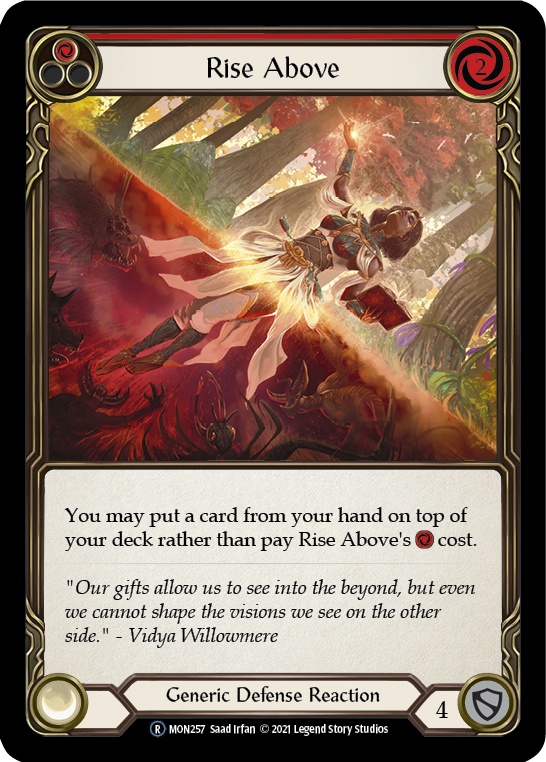 Rise Above (Red) [U-MON257-RF] (Monarch Unlimited)  Unlimited Rainbow Foil