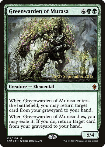 Greenwarden of Murasa (Prerelease Promo) [Battle for Zendikar Prerelease Promos]