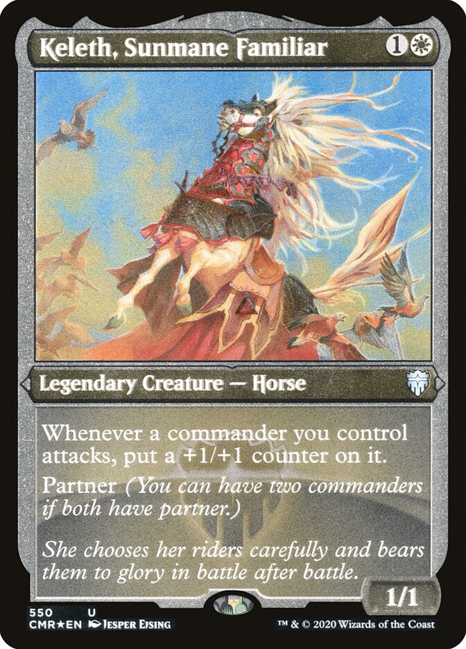 Keleth, Sunmane Familiar (Foil Etched) [Commander Legends]