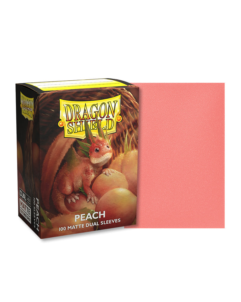 Dragon Shield: Dual Matte Sleeves (100) - Peach Piip indhold