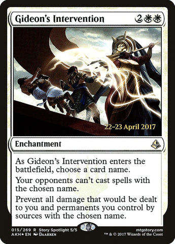 Gideon's Intervention (Prerelease Promo) [Amonkhet Prerelease Promos]