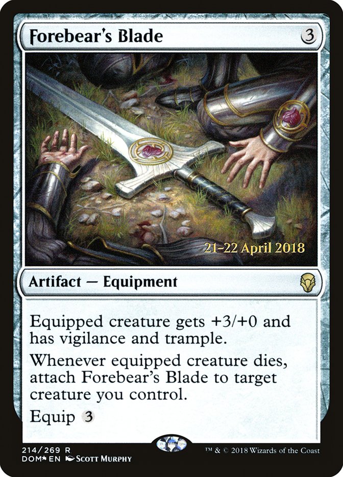 Forebear's Blade [Dominaria Promos]