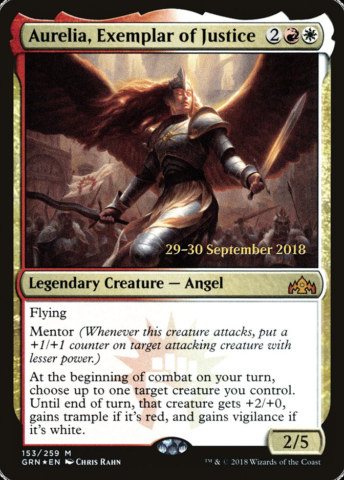 Aurelia, Exemplar of Justice [Guilds of Ravnica Promos]