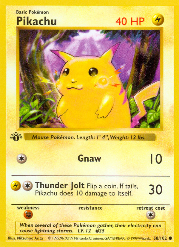 first pikachu card