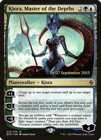 Kiora, Master of the Depths (Prerelease Promo) [Battle for Zendikar Prerelease Promos]