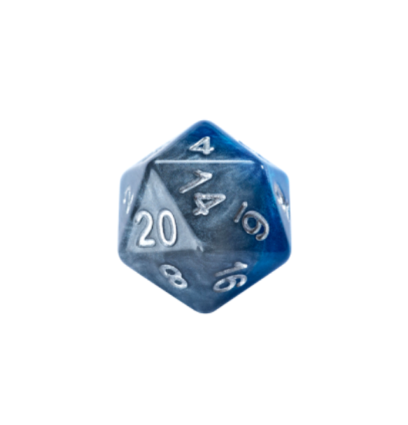 Halfsies Dice: Polyhedral Dice Set - The Heir: d20