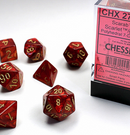 Scarab™ – Polyhedral Scarlet™ w/gold 7-Die Set