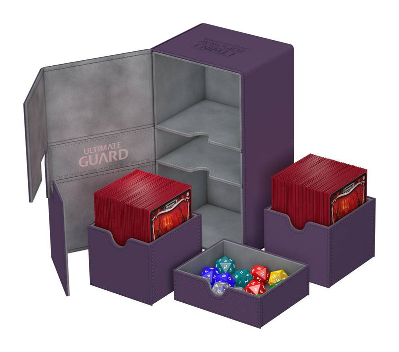 Ultimate Guard Twin Flip´n´Tray Purple Deck Case 200+ Standard XenoSkin